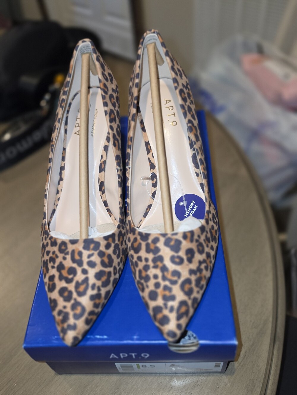 APT. 9 Leopard Print Pointed Toe Pump - Tan & Black